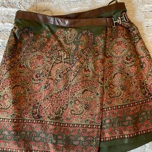 Ralph Lauren lined print skirt
